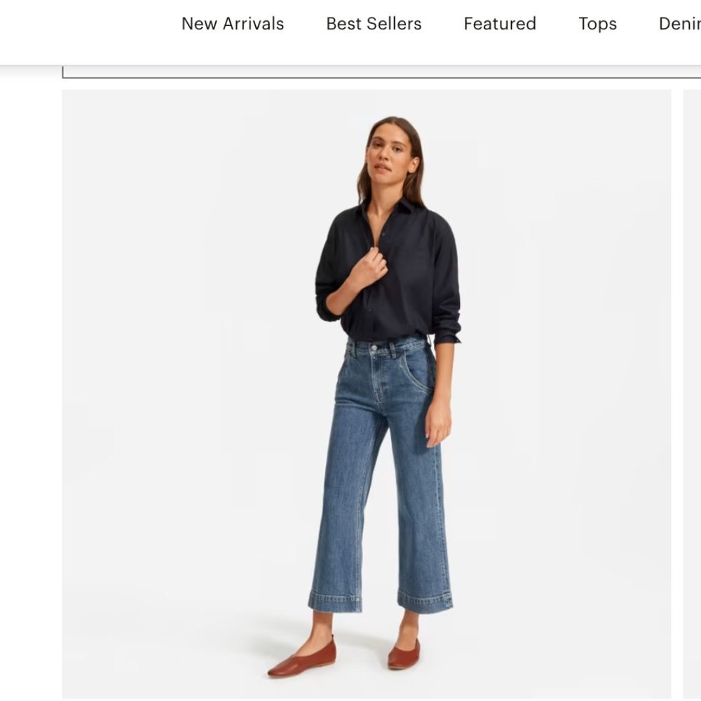 Everlane Wide Leg Jeans - Sz 31 Regular Length (Not Ankle)